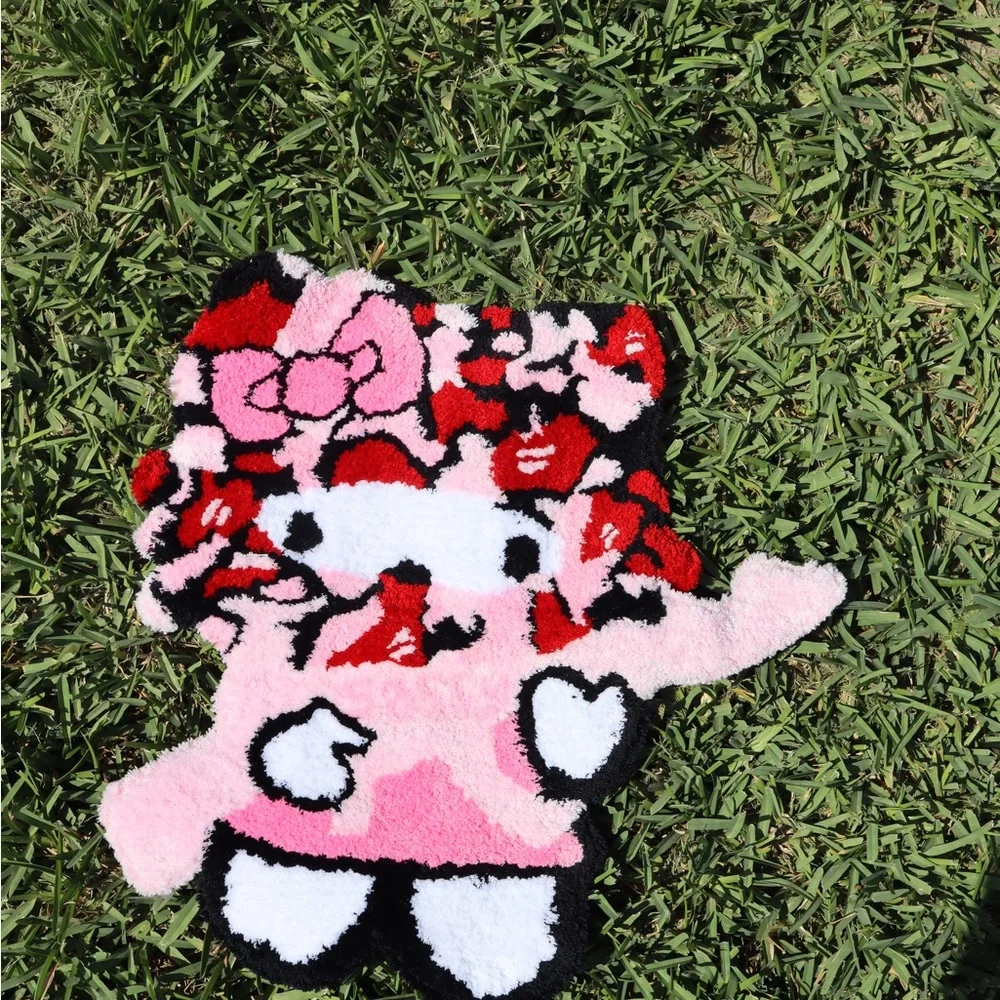 Pink and Red Heart-Shaped Knitted Accessories